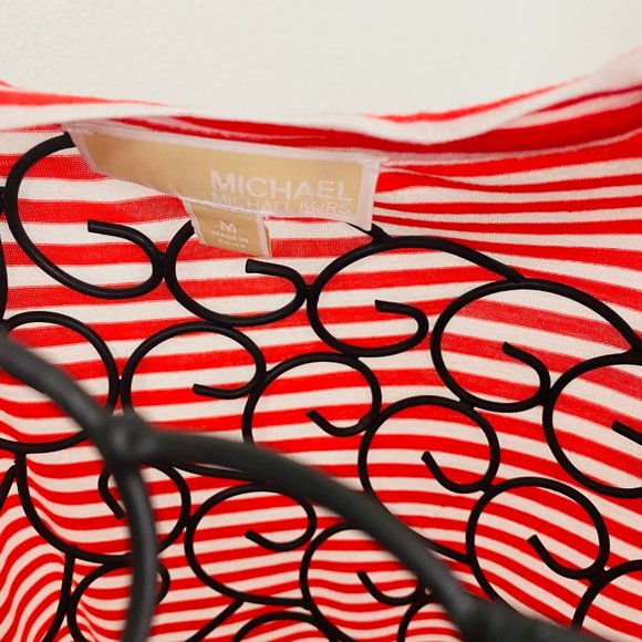 MICHAEL KORS Top M short sleeve red white gold - Picture 8 of 13